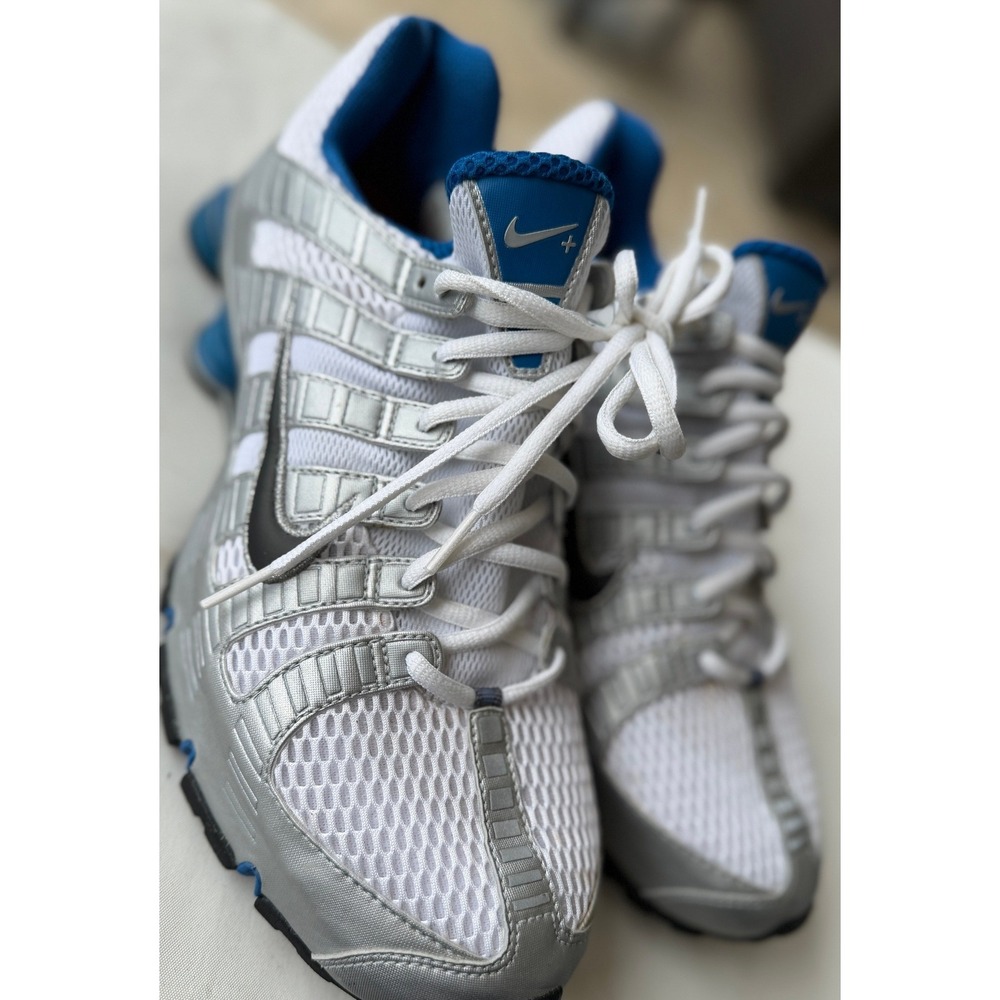 Nike Shox Turbo VI Metallic Silver Blue White 313827-102 Mens 12 Vintage 2006